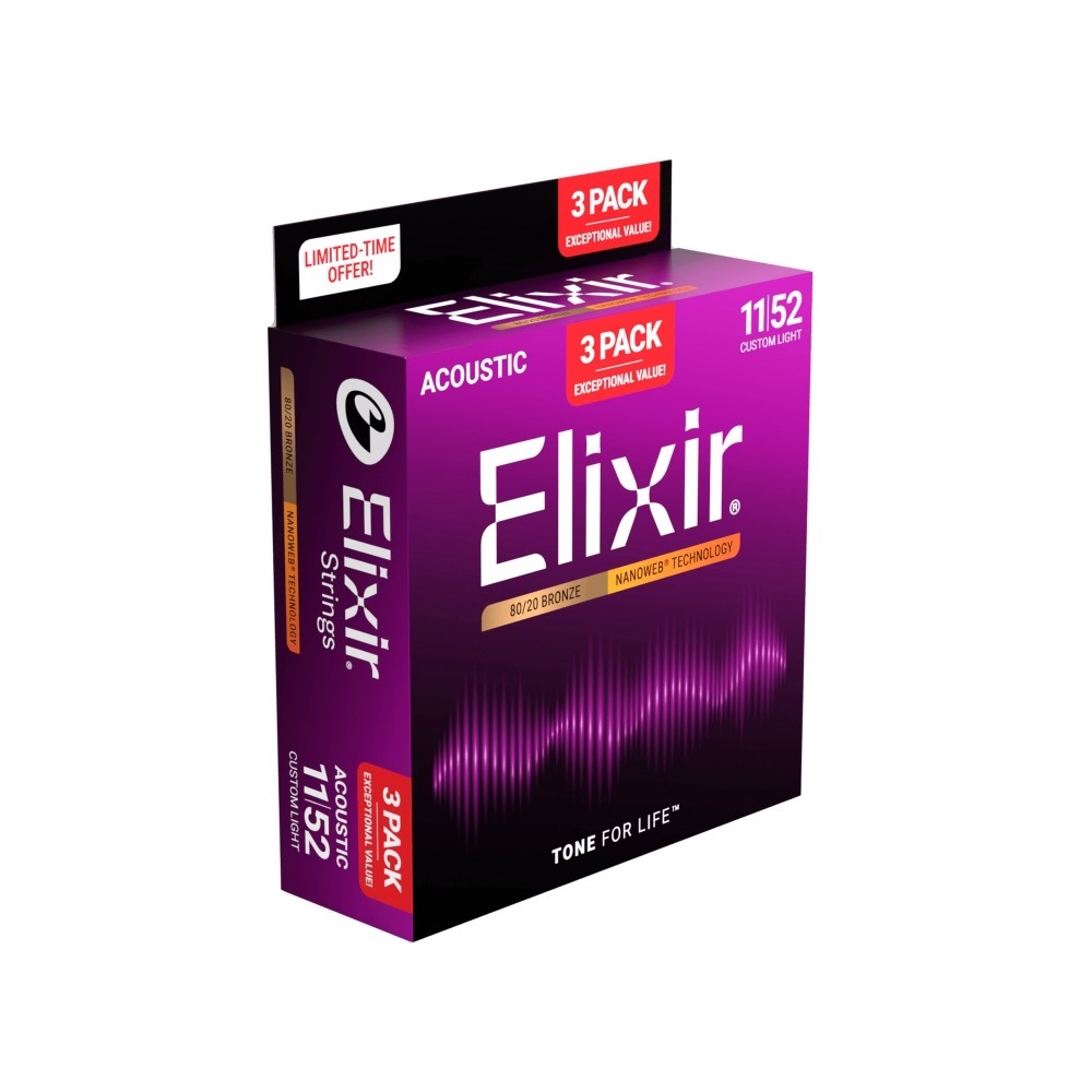 Elixir ELIXIR 16568 木吉他 磷青銅 NANO 1152 3SET 第 3 張圖片｜三峽吉他 / Bass