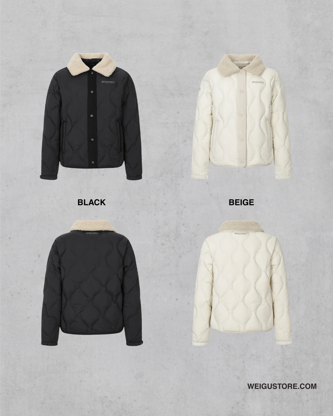 【預購】Discovery 女款 羊羔毛翻領 羽絨外套 DWDJ82056 冬季折扣款