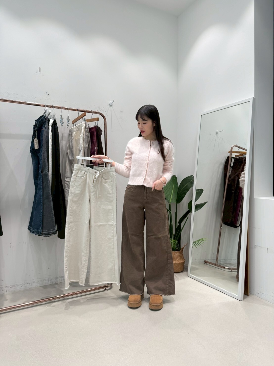 HL264 冬季新款!日常薄抓毛牛仔褲 *特價* (優惠碼同充值購物金不適用)