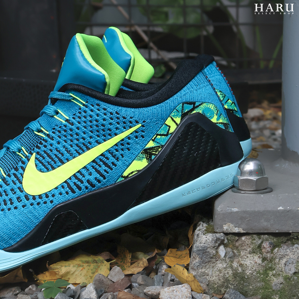 Nike Kobe 9 Elite Low Protro 湖水藍綠 螢光黃 編織 實戰籃球鞋 IO3673-400
