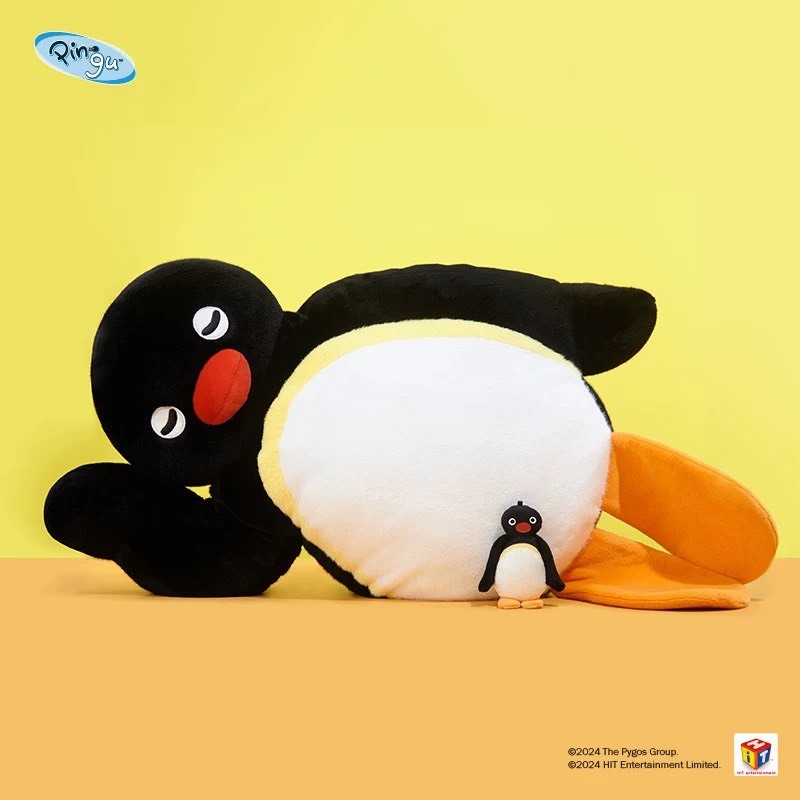 PINGU 企鵝家族 睡著的企鵝 躺平扁扁 玩偶 抱枕