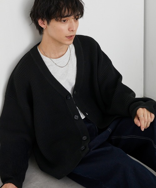 <超便宜！>  日本 mono-mart 寬鬆 羅紋 針織 V領 開襟衫 四色