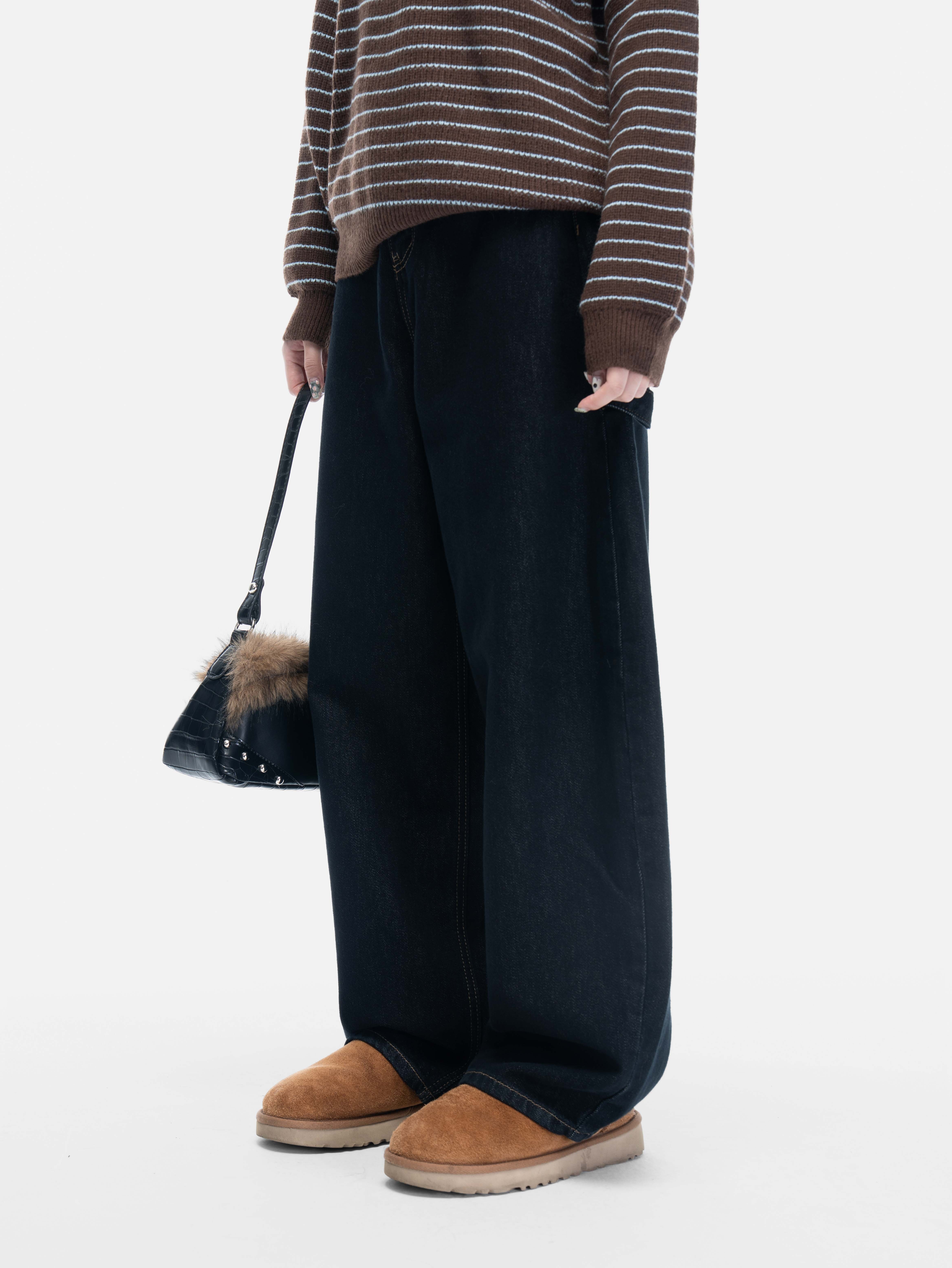 ACR 愛心 多口袋 氣球 垂墜 單寧 牛仔褲