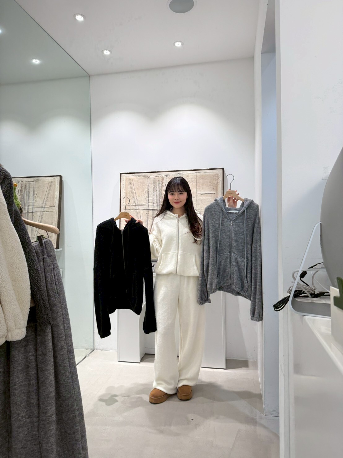 HN5324 橡筋邊拉鏈連帽衛衣外套