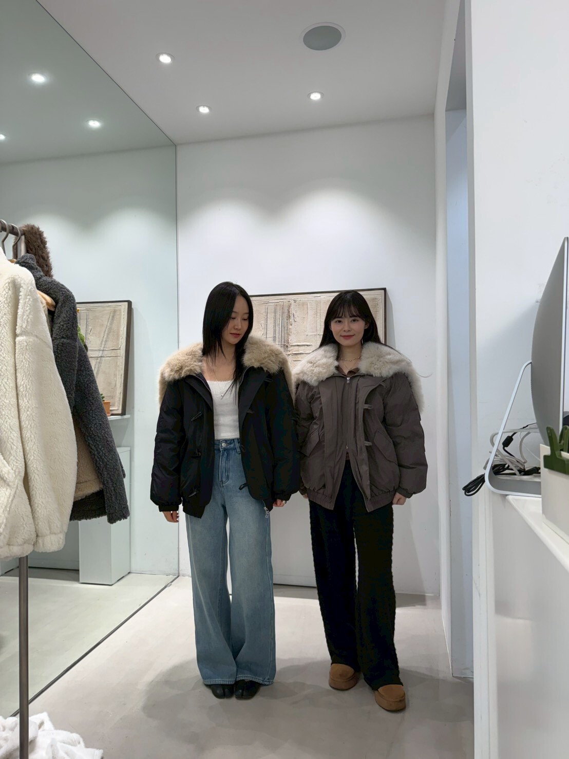 HN5301 柔軟毛毛拉鏈帽羽絨