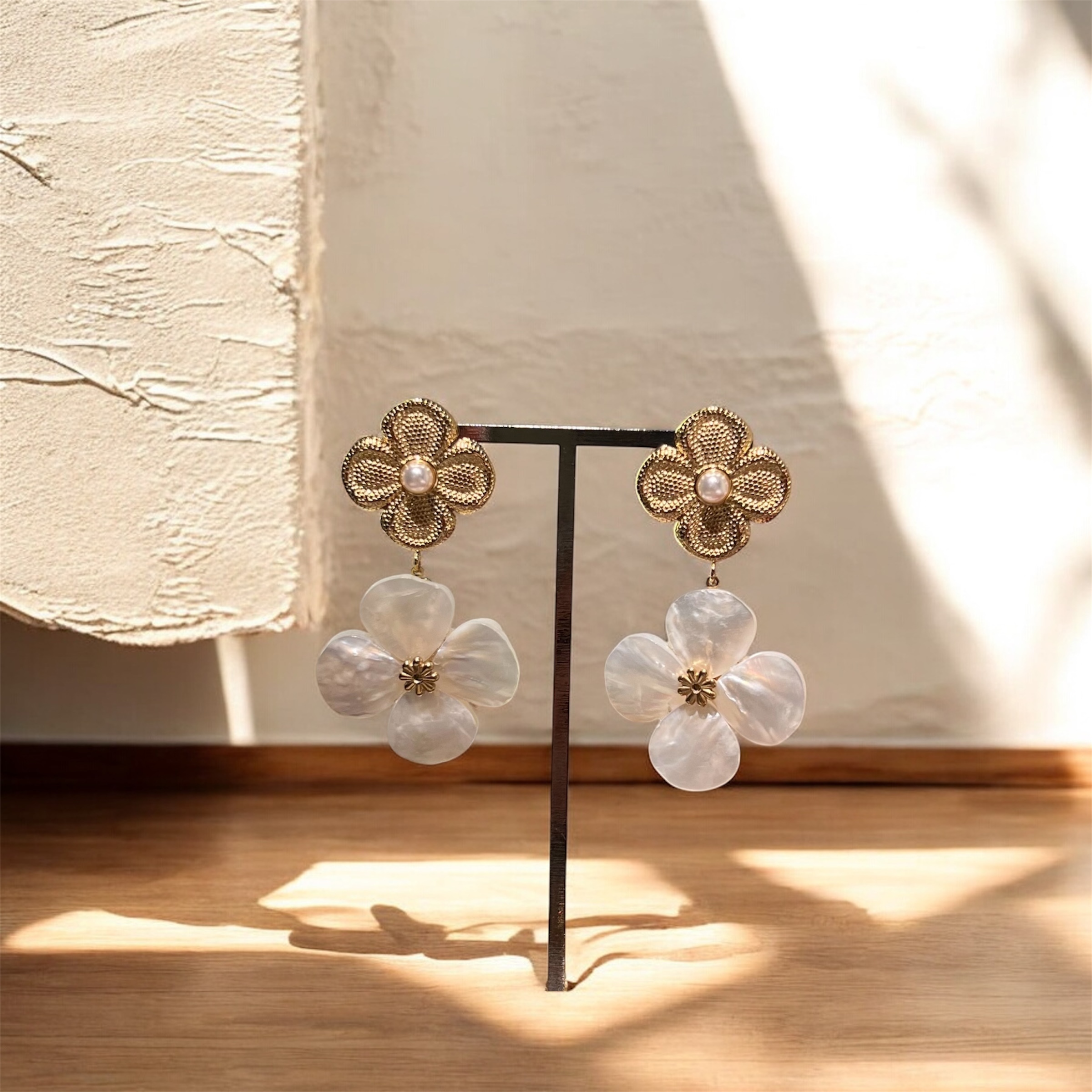 BOHM PARIS-三葉草花耳環