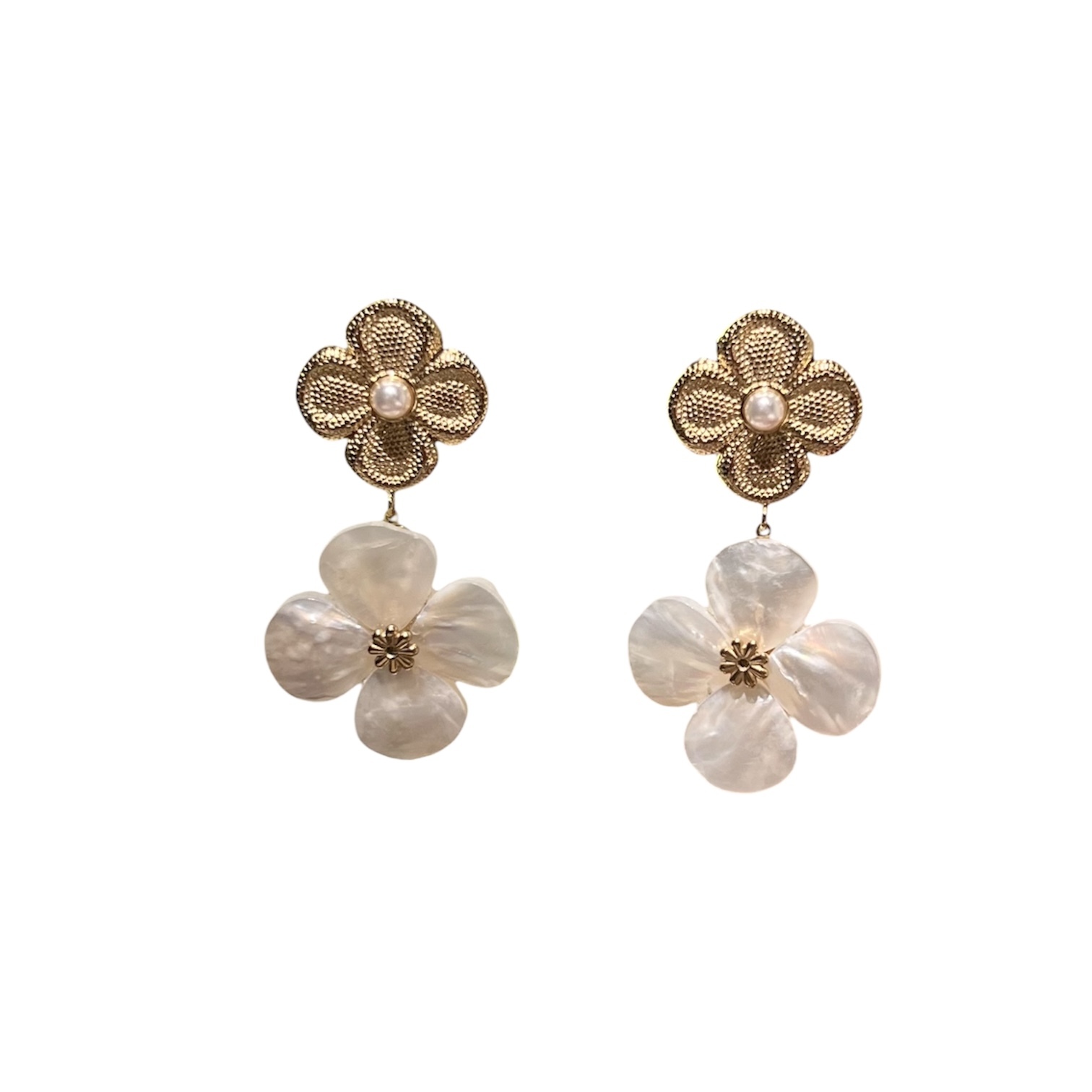 BOHM PARIS-三葉草花耳環