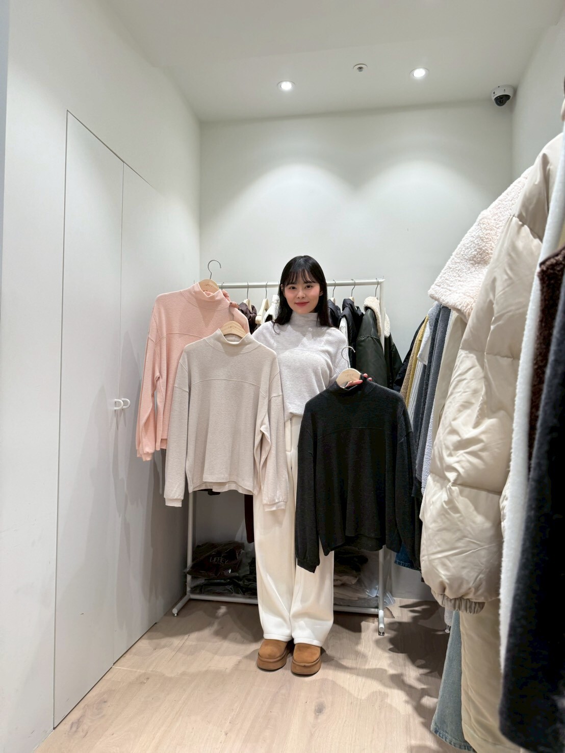 LY5308 弧形車線立領上衣