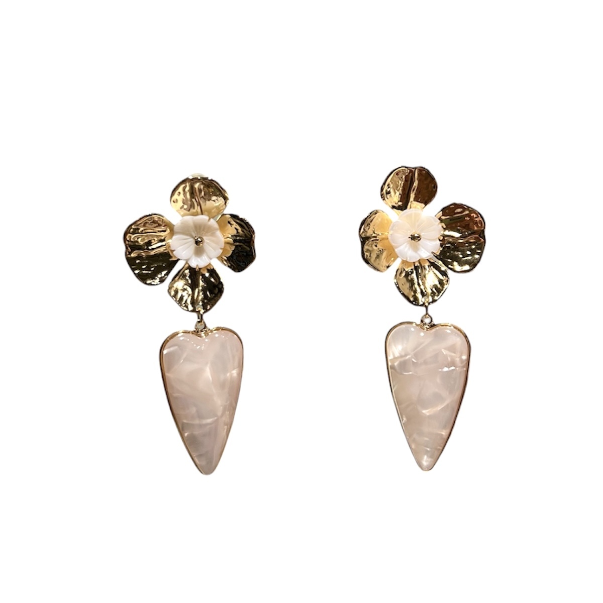 BOHM PARIS-愛心花耳環