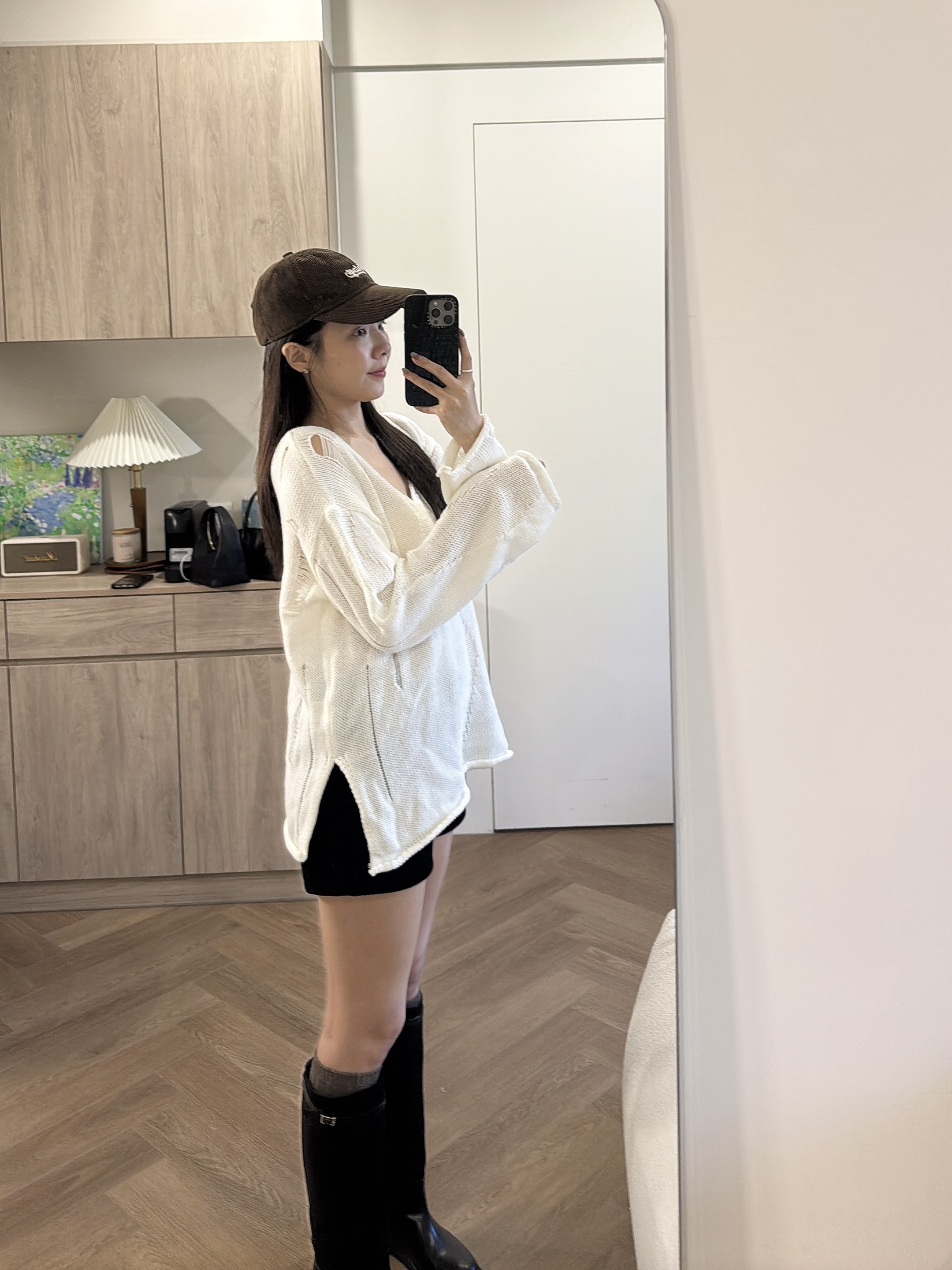 L35 寬鬆大針織(黑/深灰/白/駝)