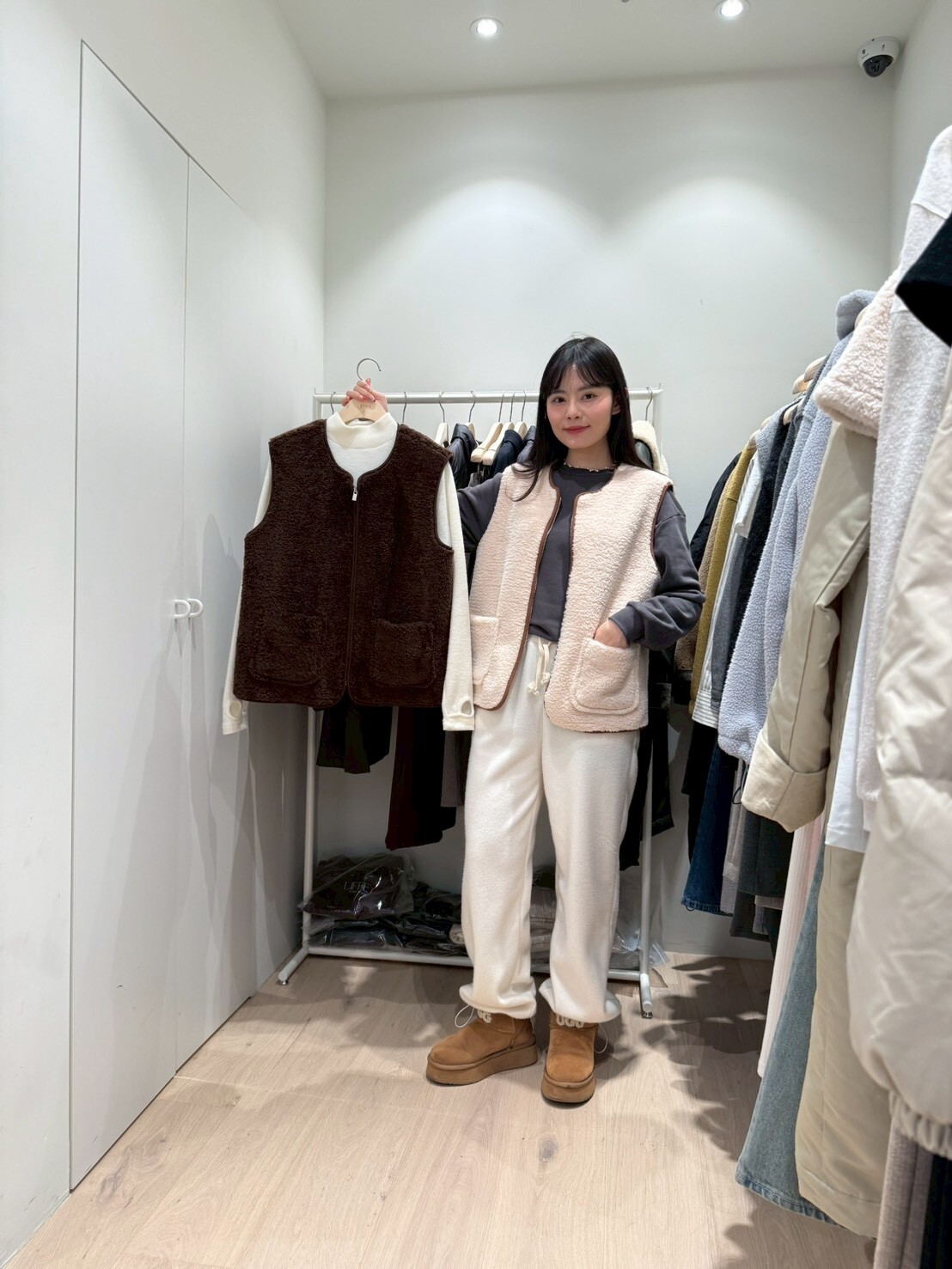 LY5305 羊羔毛拉鍊背心