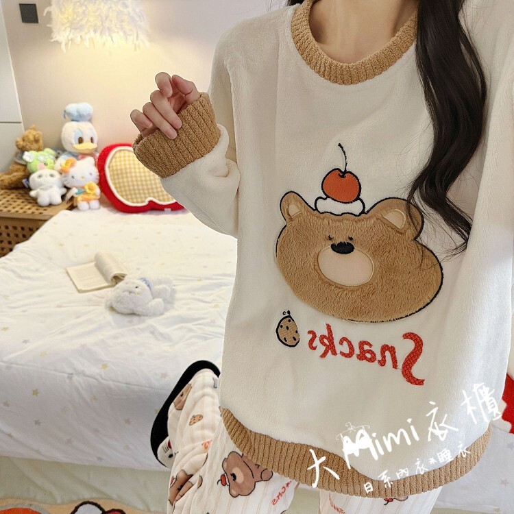 🔥暖呼呼系列-櫻桃熊睡衣