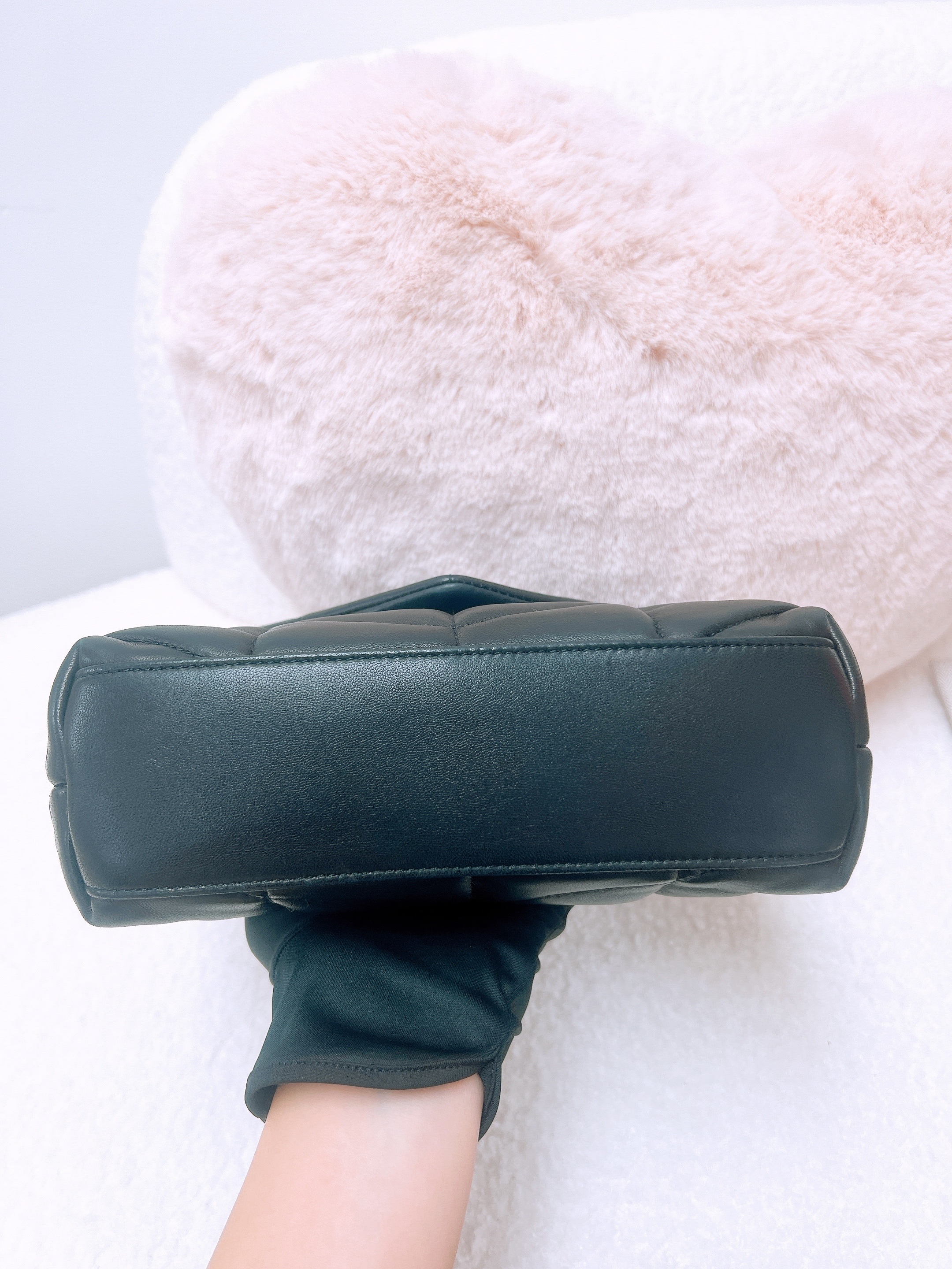 YSL Saint Laurent puffer flap toy black GHW