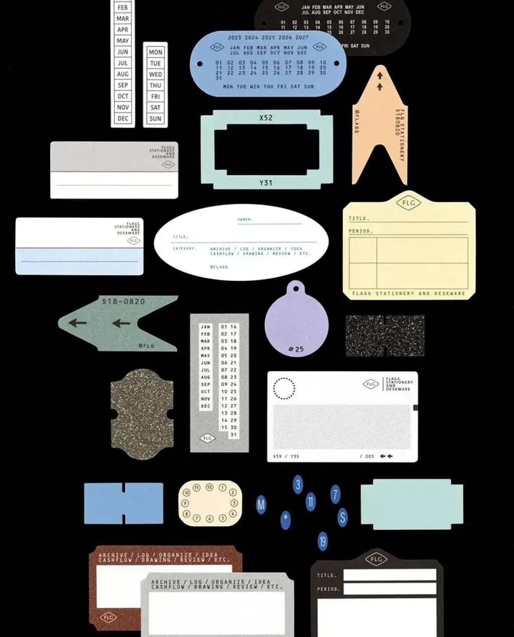 Flagg｜標籤貼紙資料包 Cool Down (0063)
