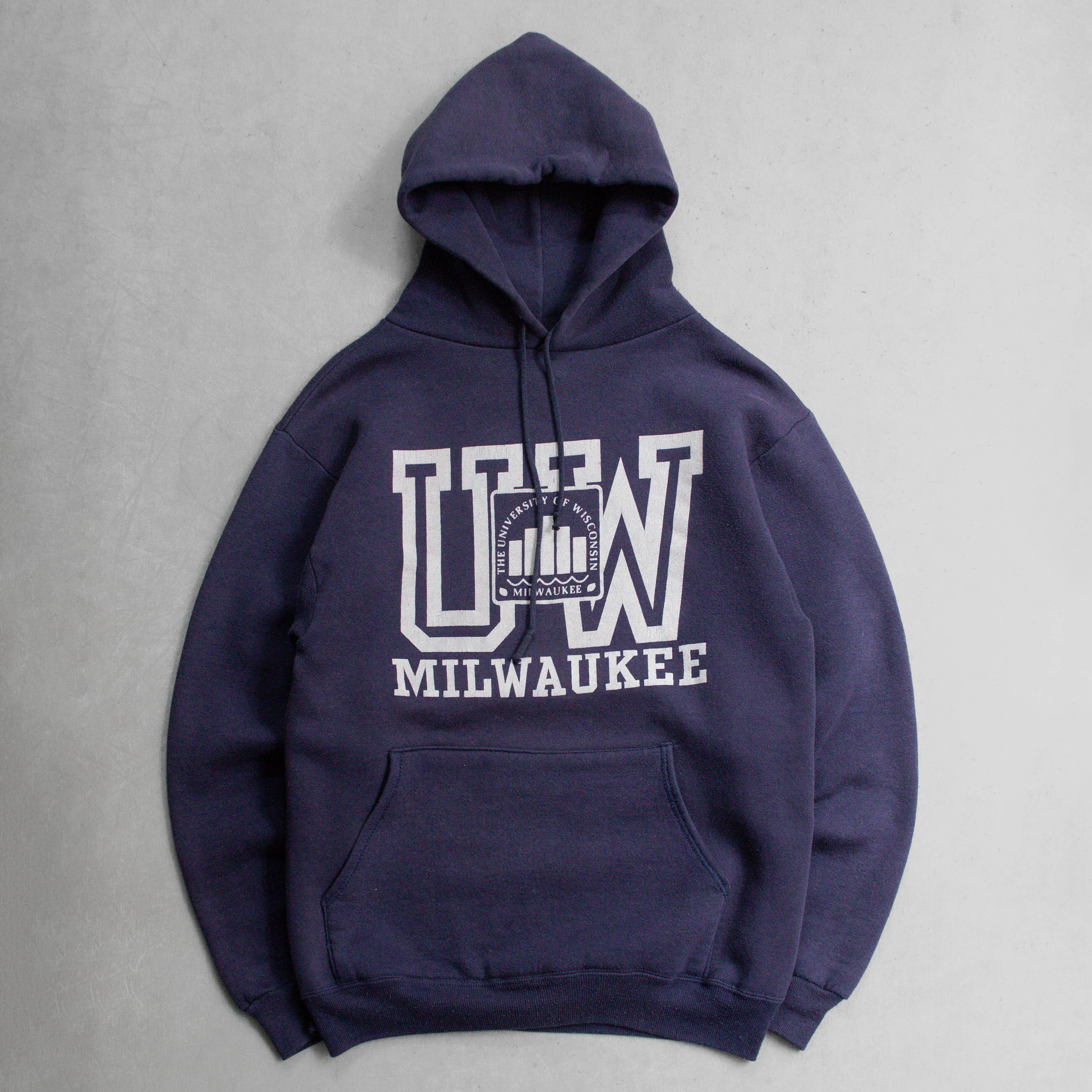 ARTEX COLLEGE HOODIE SWEATS 美國製 深藍 威斯康辛 大學 密爾瓦基 長袖 帽T