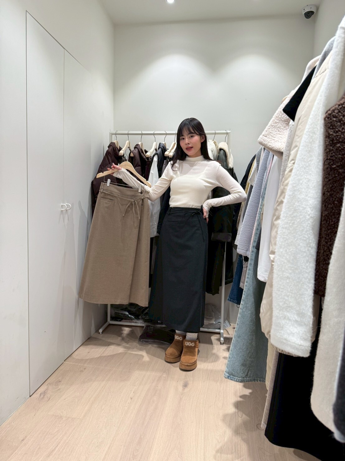 LY5344 開頁式蝴蝶結西裝半身裙