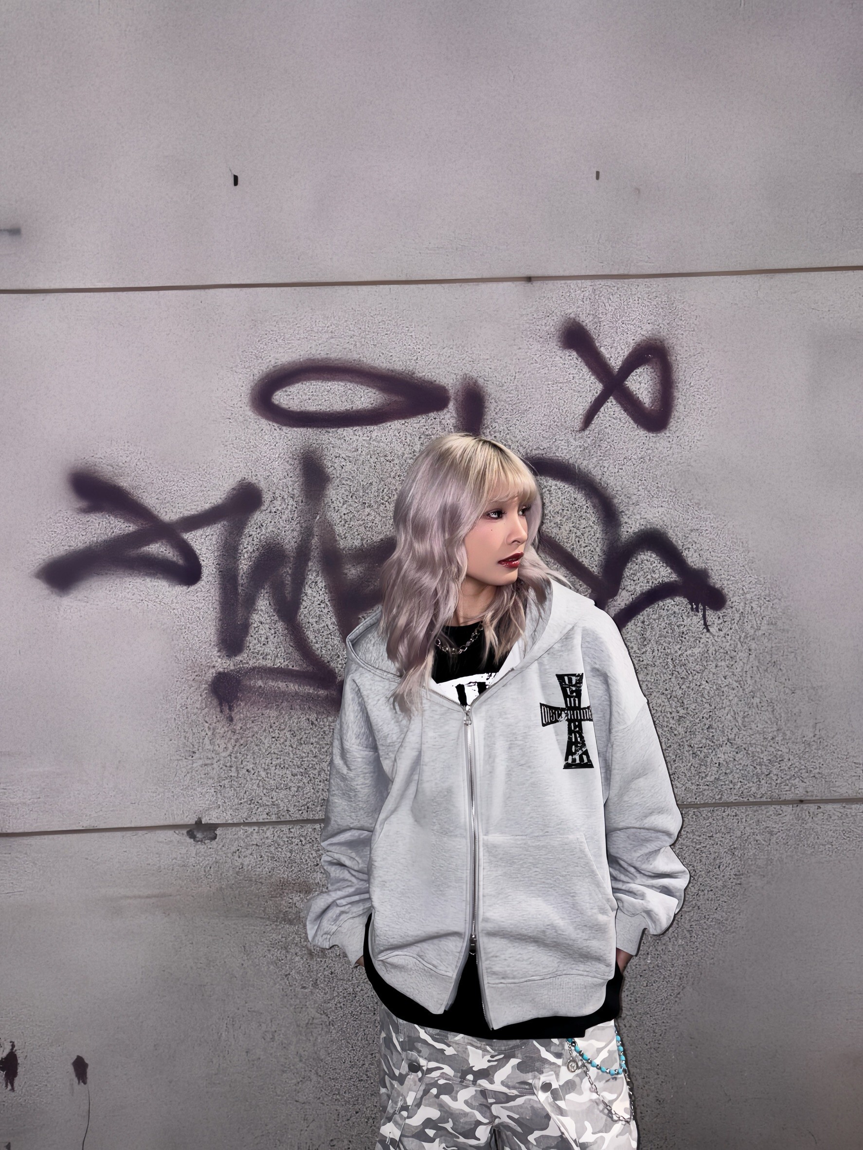 (GOAL)DISCERNMENT DCM 連帽外套 棉質外套 短版 翅膀 亞文化 十字 DCM-W73