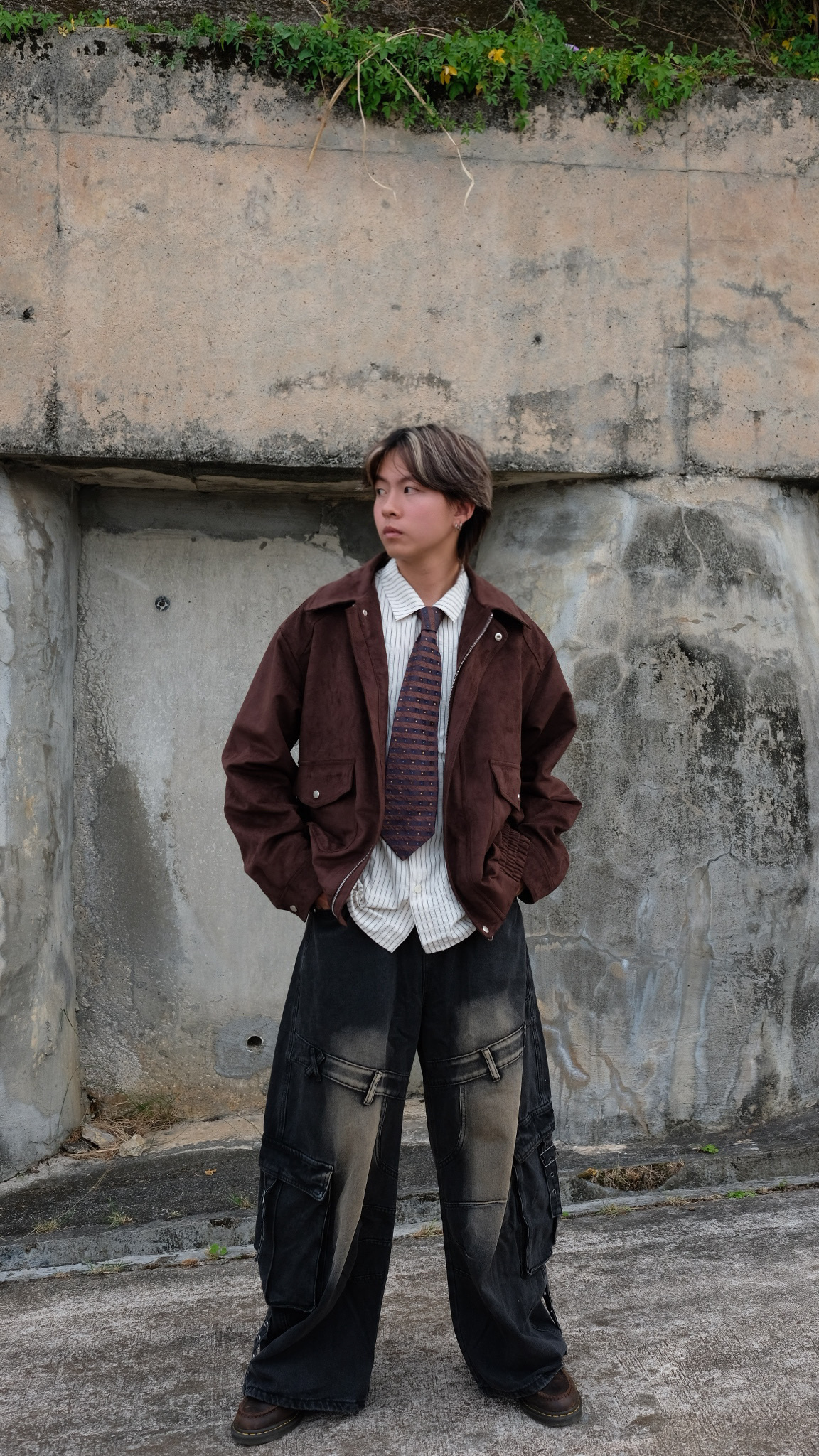 LPT0098 洗水左右扣牛仔褲