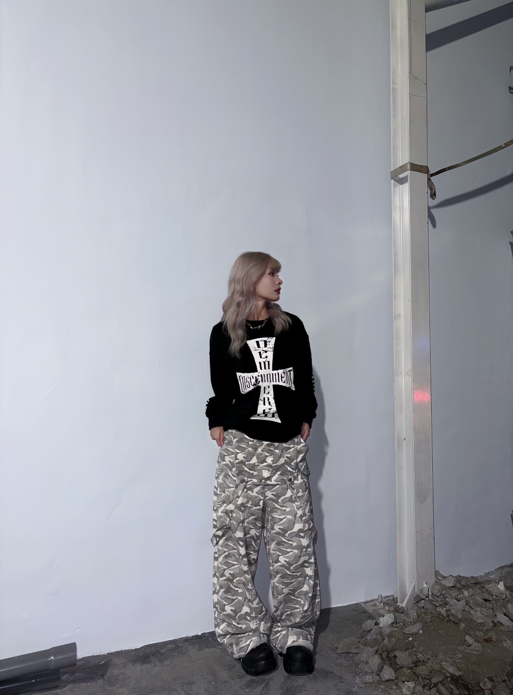 (GOAL)  DCM 華夫格 短版 十字架 長袖