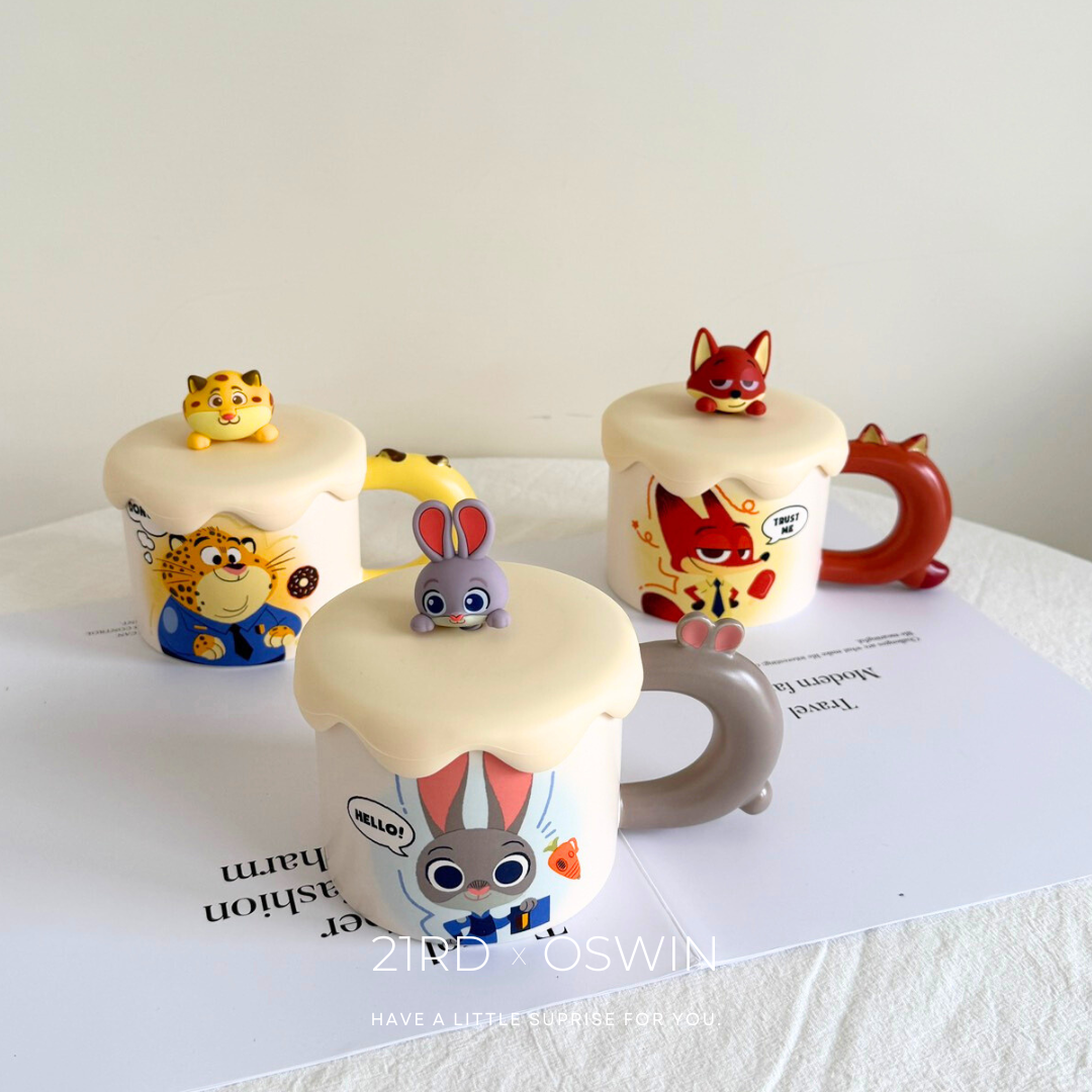 迪士尼 動物方城市 陶瓷 馬克杯組