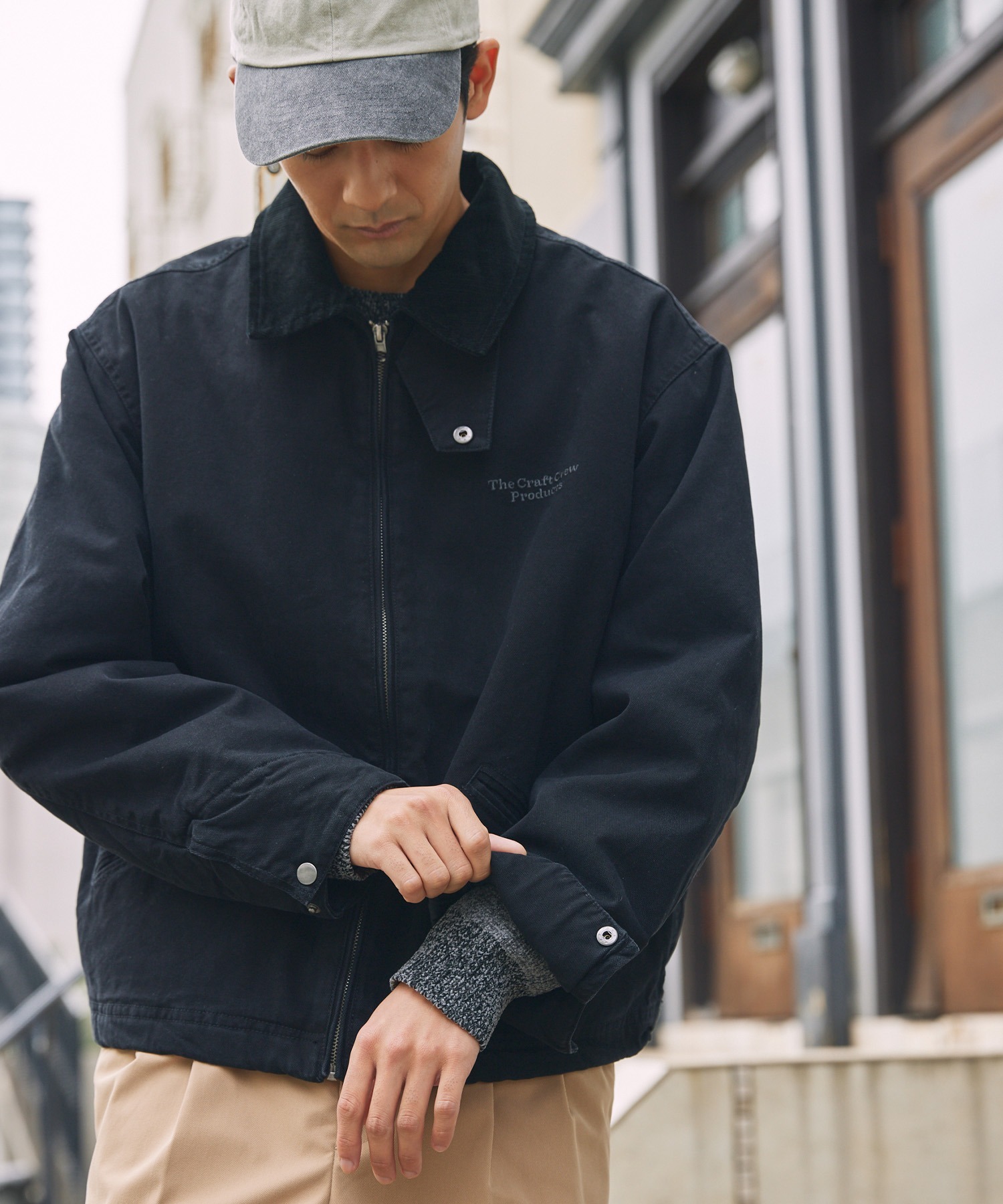 🇯🇵The craft crew 燈芯絨領鋪棉帆布外套 TCCP jk1295