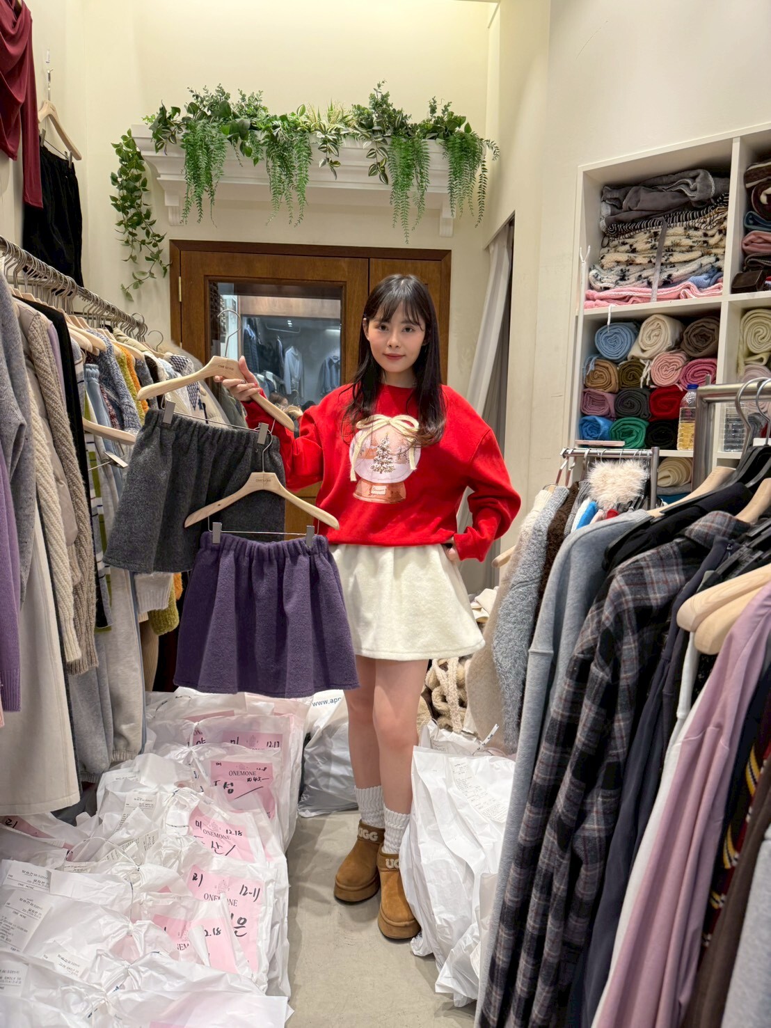 OM5335 全橡筋蓬蓬短裙褲