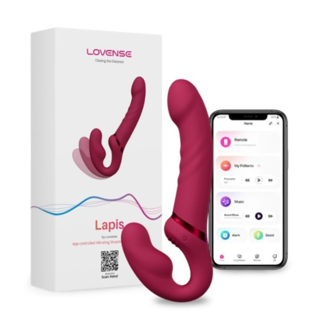 【女同性戀者情侶適用】LOVENSE - Lapis 免束帶穿戴式仿真陽具震動棒
