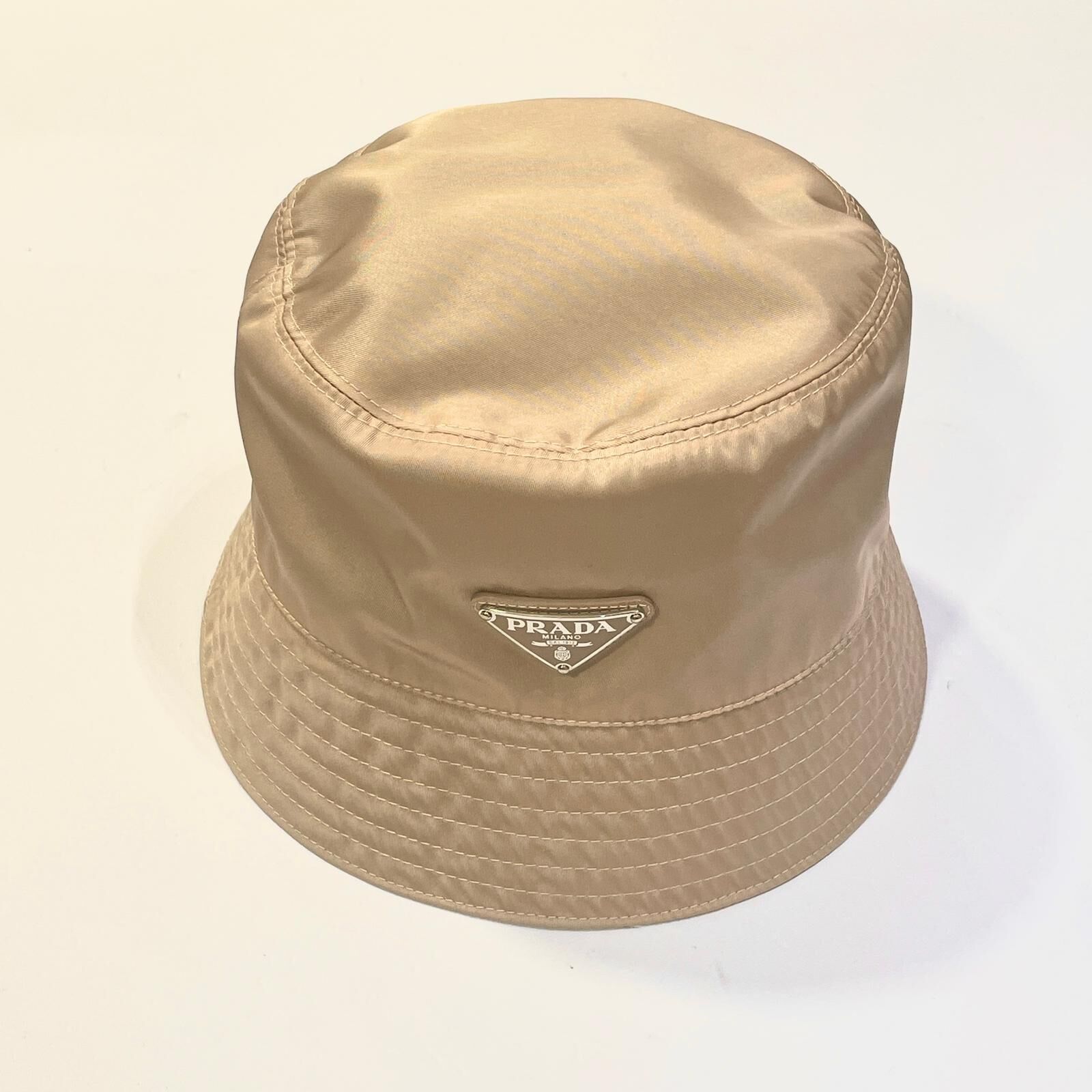 全新 PARDA Re-Nylon Bucket Hat 杏色漁夫帽 #香榭站正品
