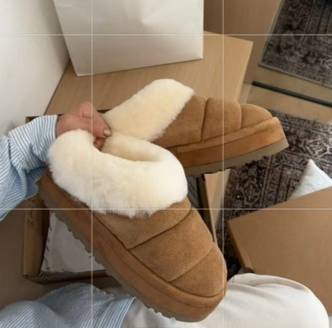 #AD125非常可愛麵包雪地靴(杏)