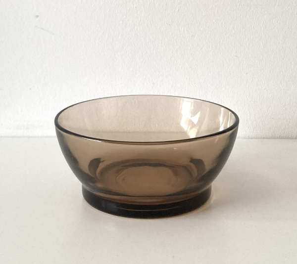 Glass Hunter-1960年代 法國 Duralex 琥珀色玻璃碗