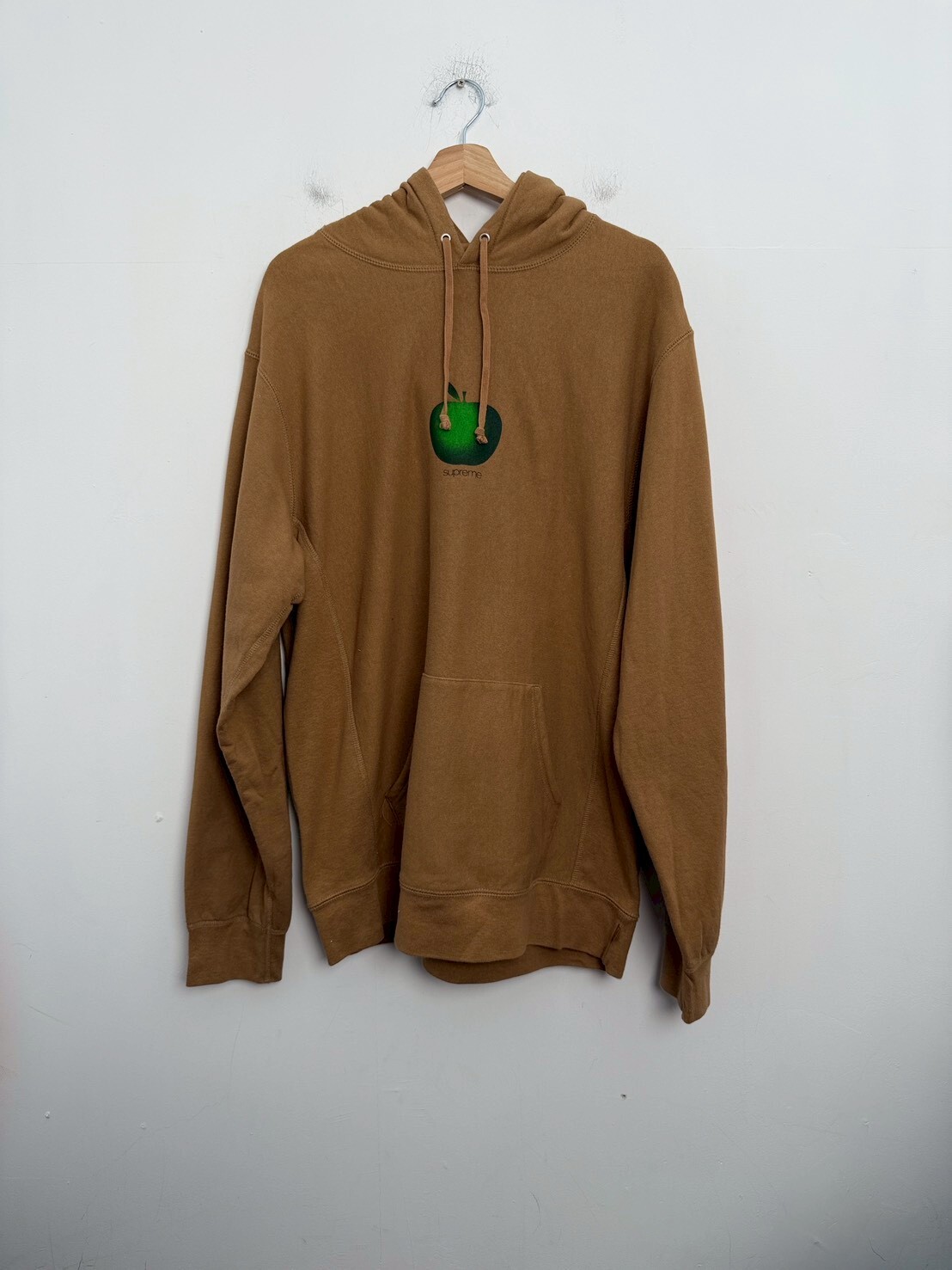 Supreme Apple Hooded Sweatshirt BROWN SIZE XL