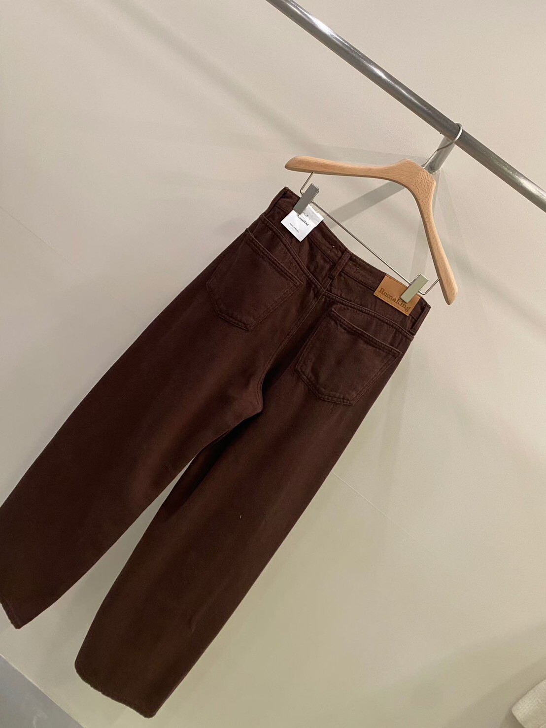 #AD131秋冬百搭咖色直筒褲(咖)