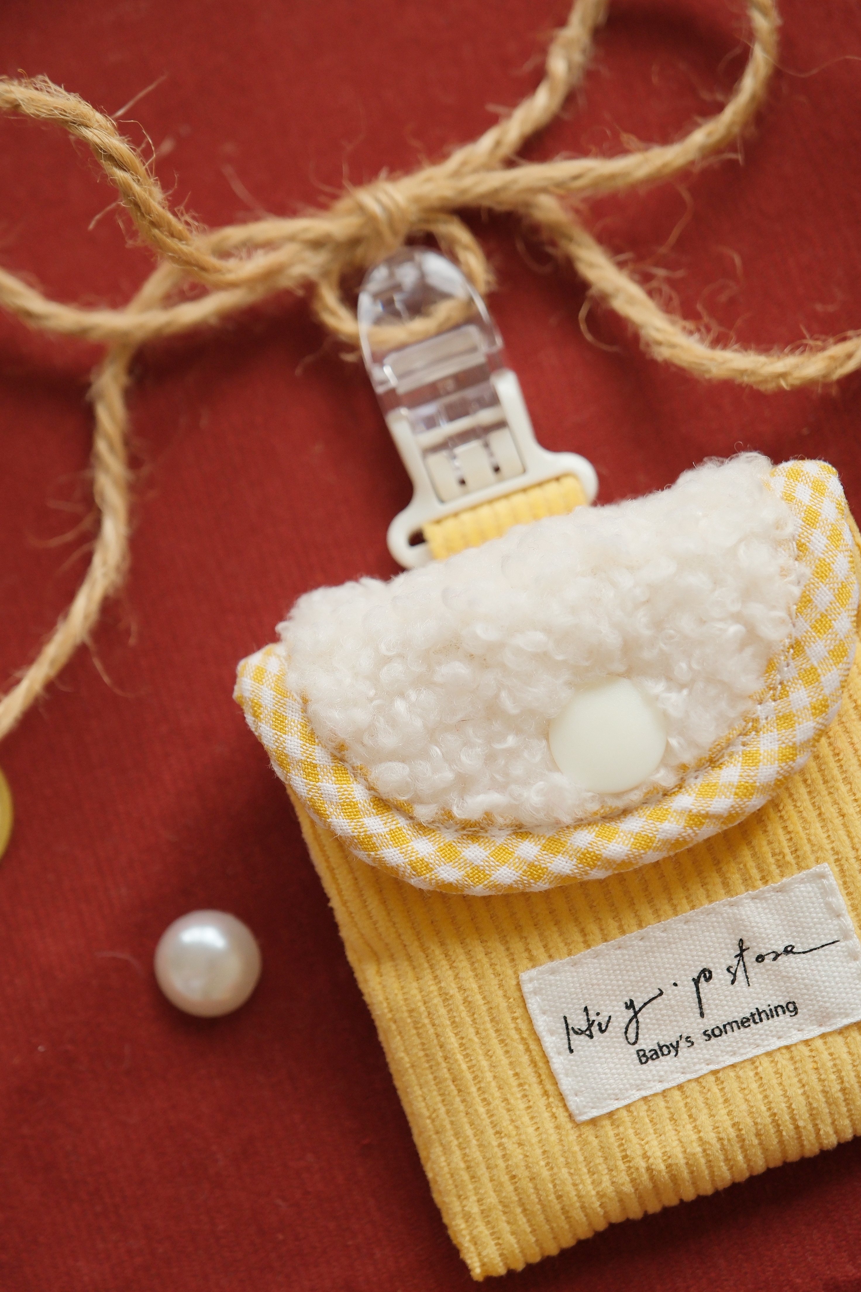 Hi Y.P store-平安符袋-暖暖羊羔絨-黃