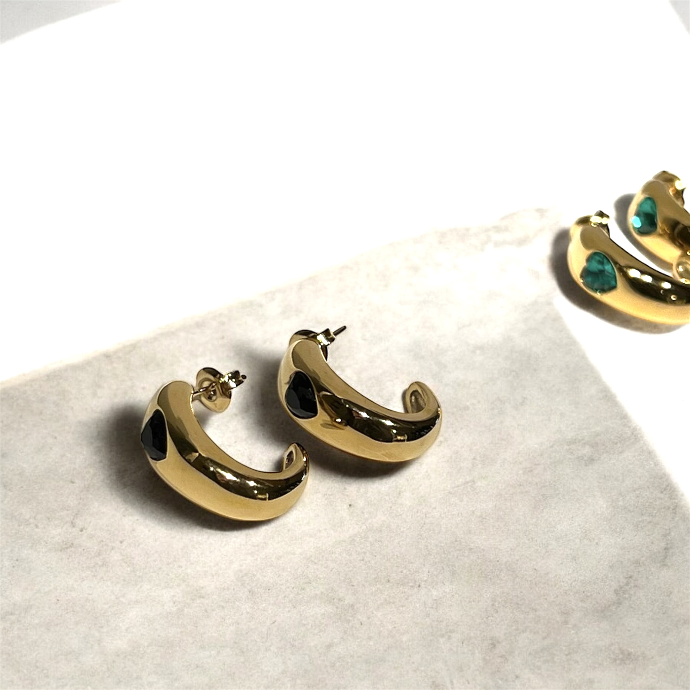 BOHM PARIS-心形水晶耳環