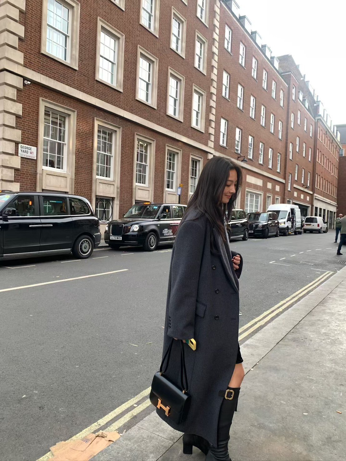 #AD136超質感羊毛長大衣(墨/黑)