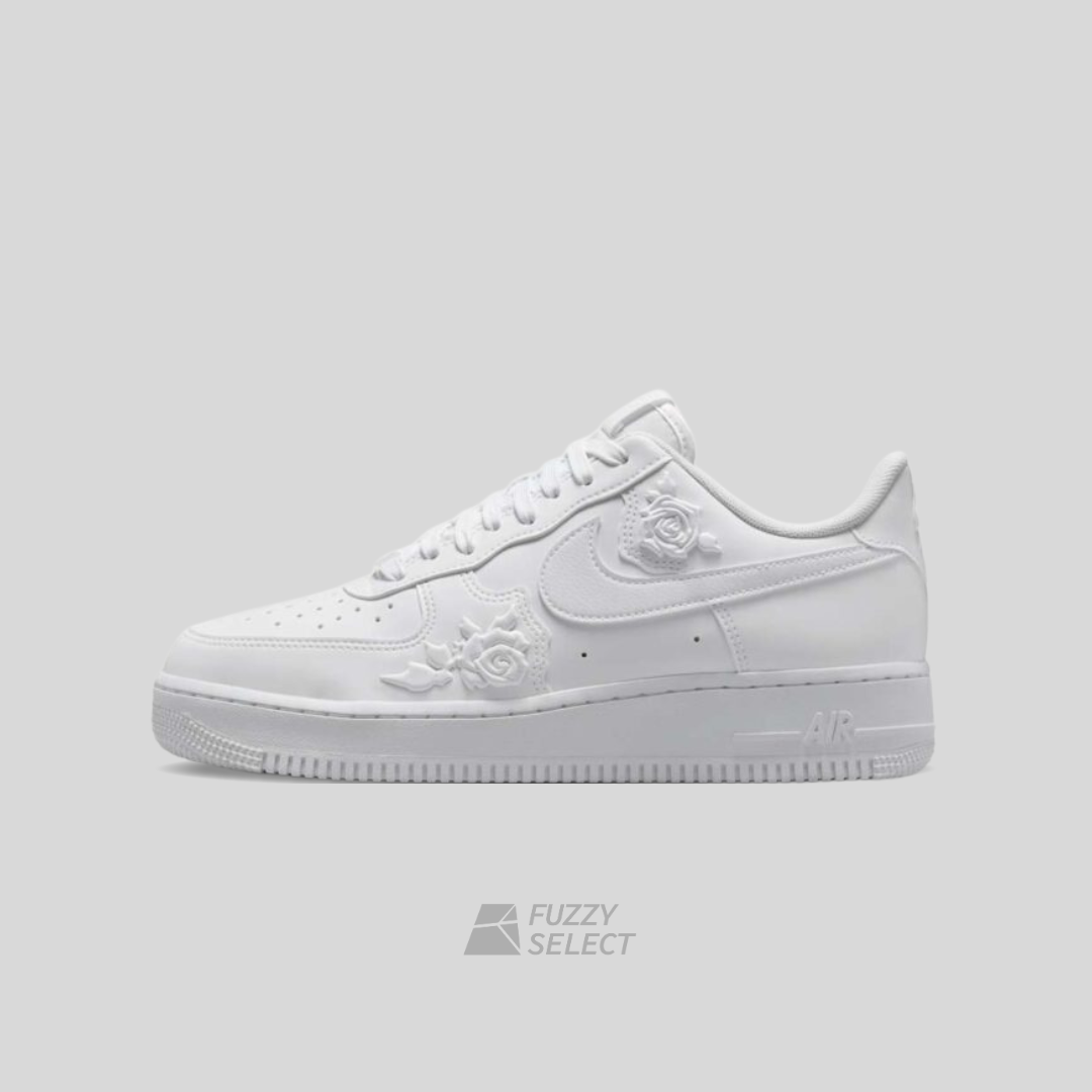 【逢甲FUZZY】W Nike Air Force 1 "White Roses" 白玫瑰 立體浮雕 HF2016-100