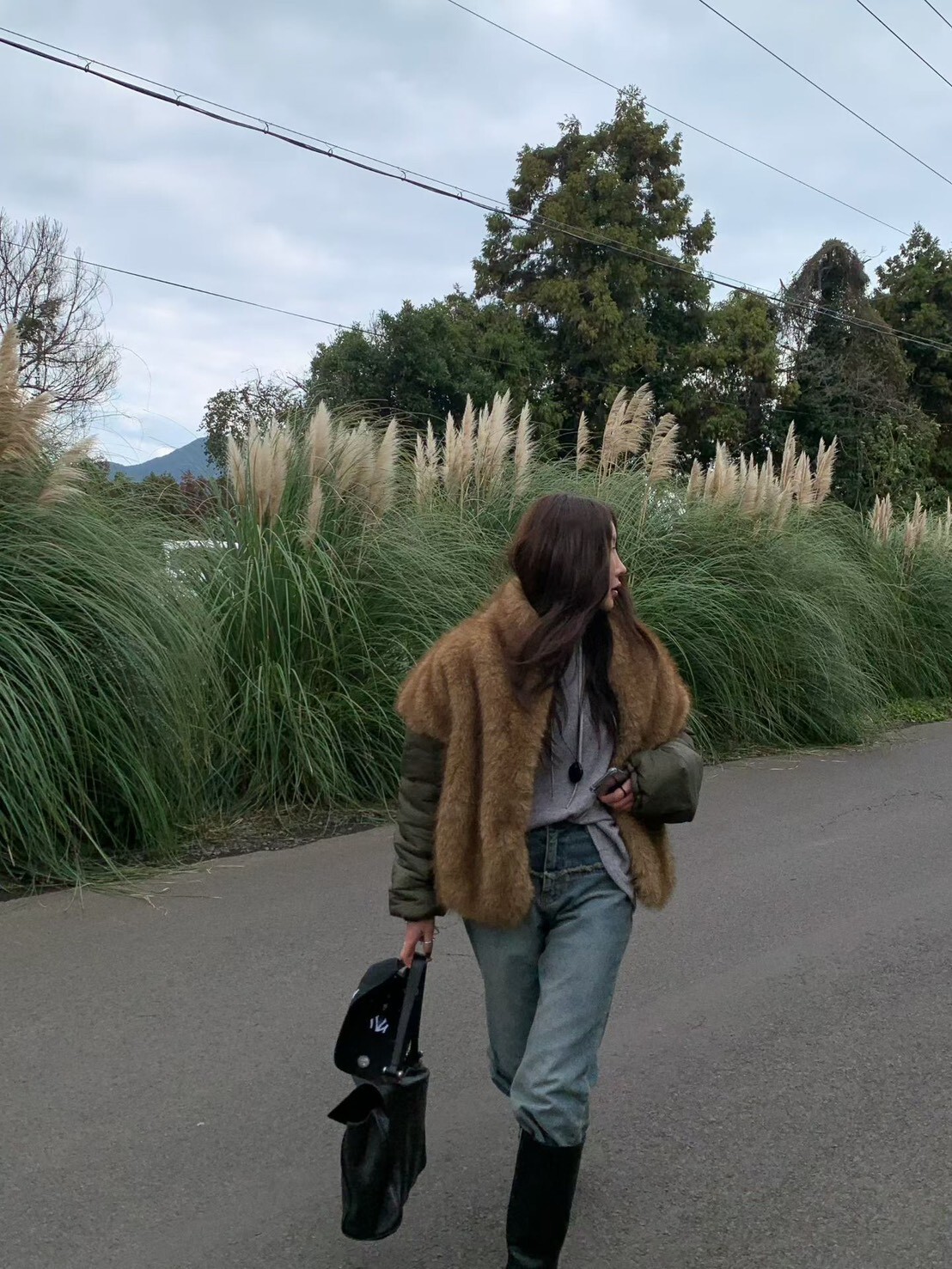 #AD144異材質拼接雙面穿外套(黑/淺卡其/深卡其)