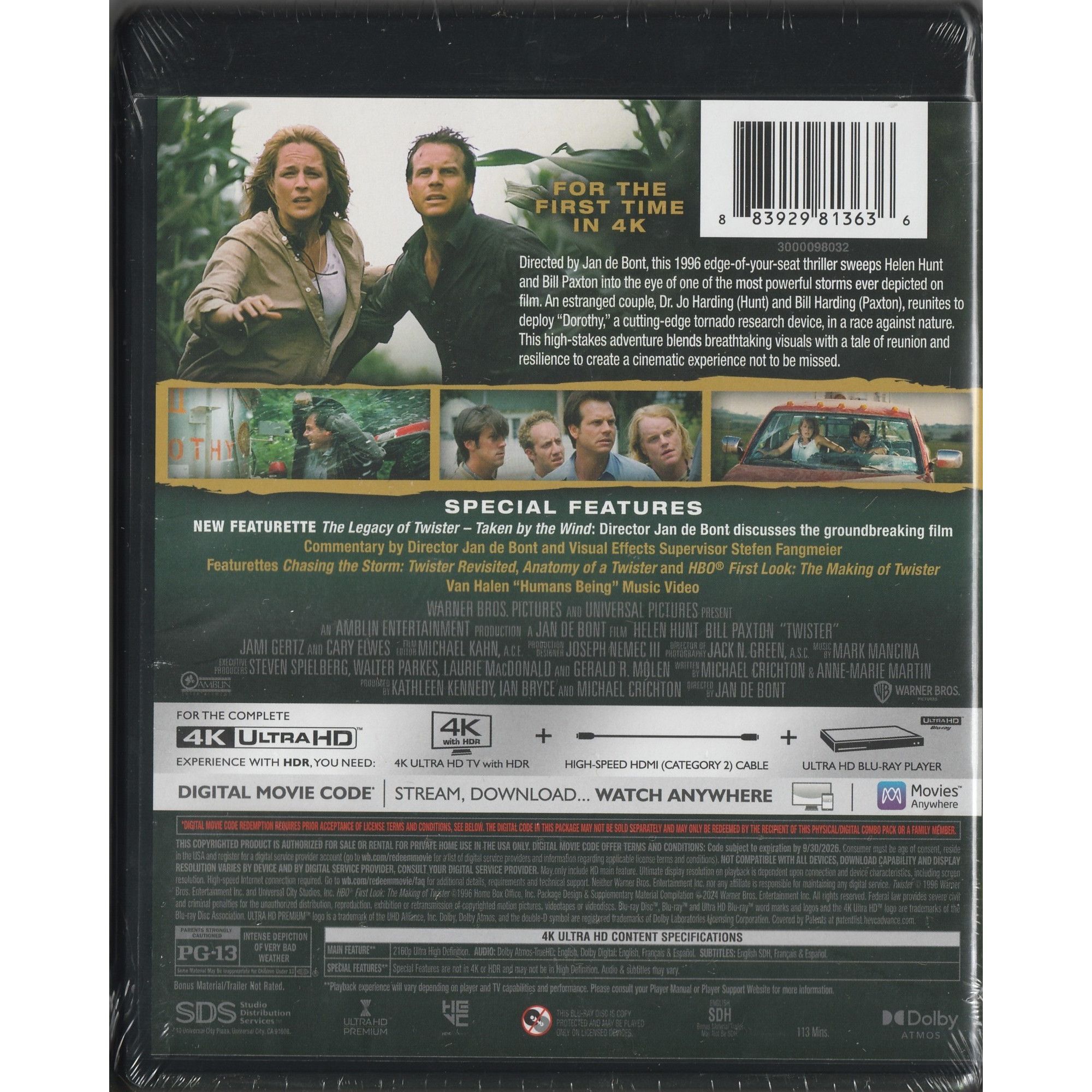 Twister (1996) (4K Ultra HD) (US Version) [No Chinese subtitles]