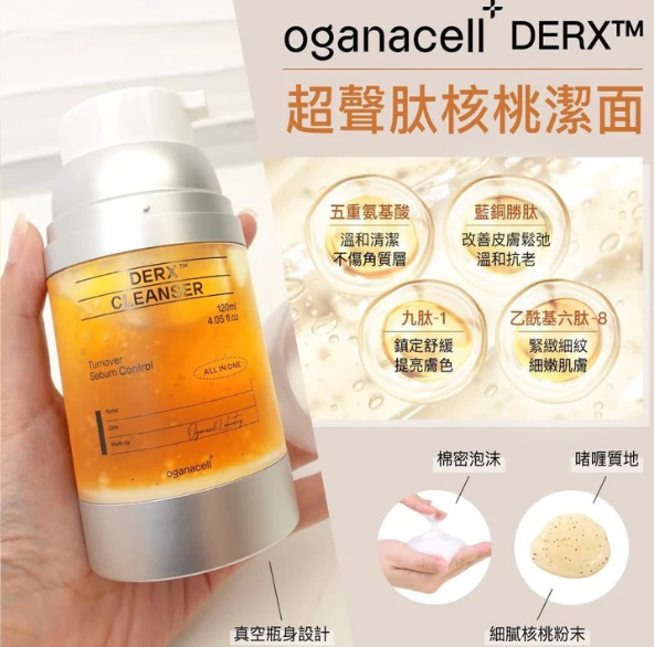 CA251221-E6 OGANACELL DERX™ CLEANSER 奧嘉娜超生肽洗面乳120ml (EXP 11/05/2028)