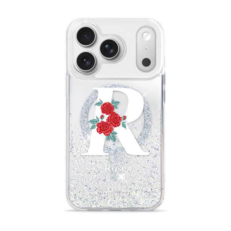 聖誕字母花圈 (MagSafe磁吸) 閃耀鏡面殼 - (訂製名字) iPhone客製化手機殼