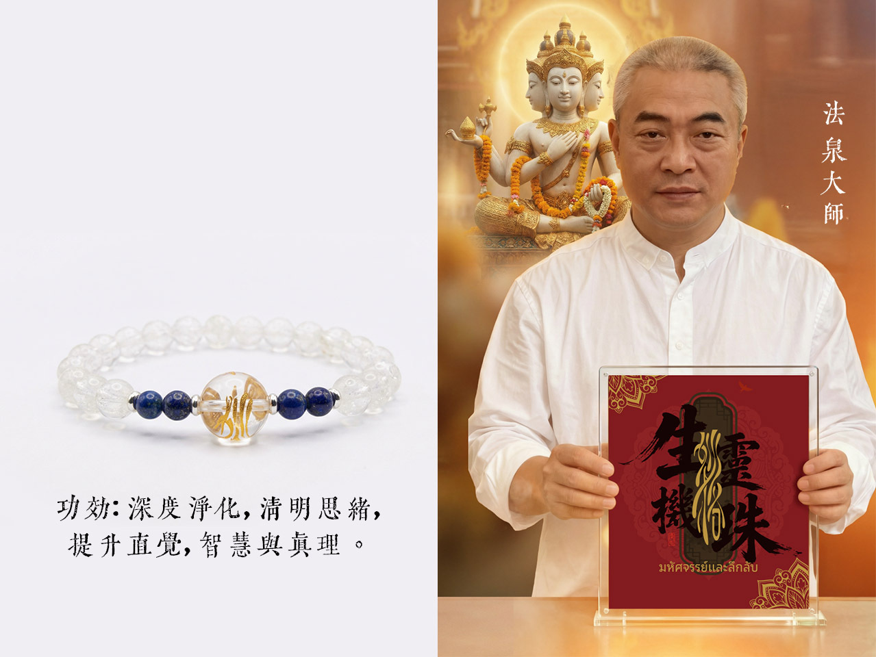 法泉法師 開光供請 生機靈珠手鍊 (N-101)