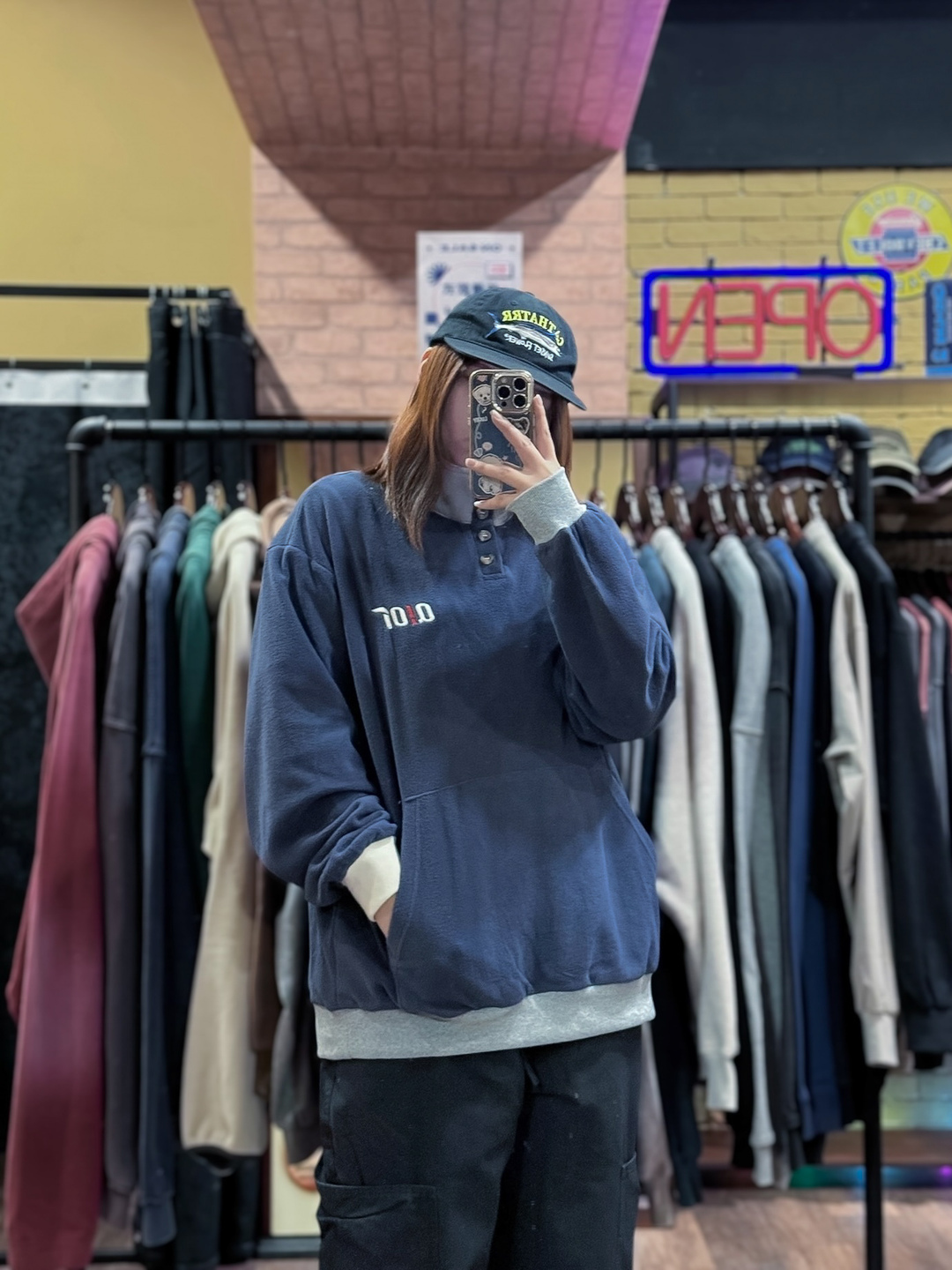 SCORE撞色搖粒絨POLO衫