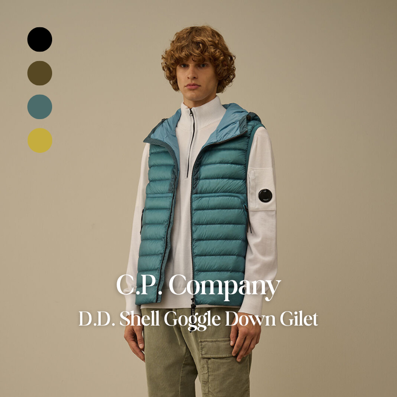 【代購】C.P. Company D.D. Shell Goggle Down Gilet 機能護目鏡羽絨背心 – 輕量保暖・層次穿搭