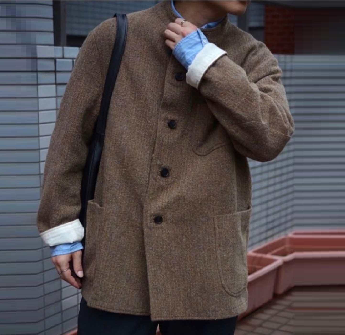 A.PRESSE TWEED HUNTING JACKET - BROWN PRE ORDER ITEM (預訂中)