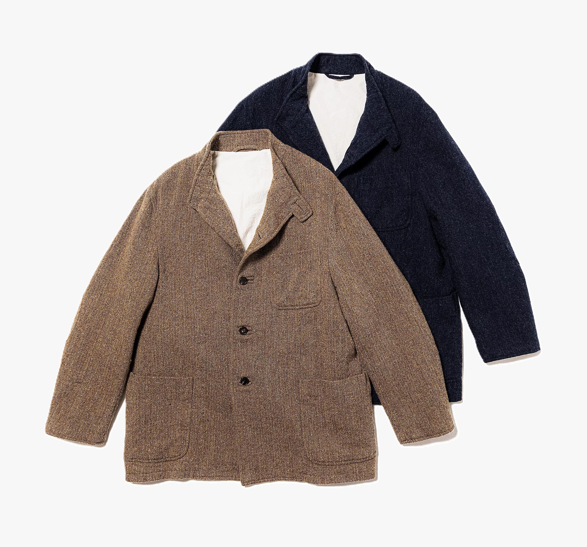 A.PRESSE TWEED HUNTING JACKET - BROWN PRE ORDER ITEM (預訂中)