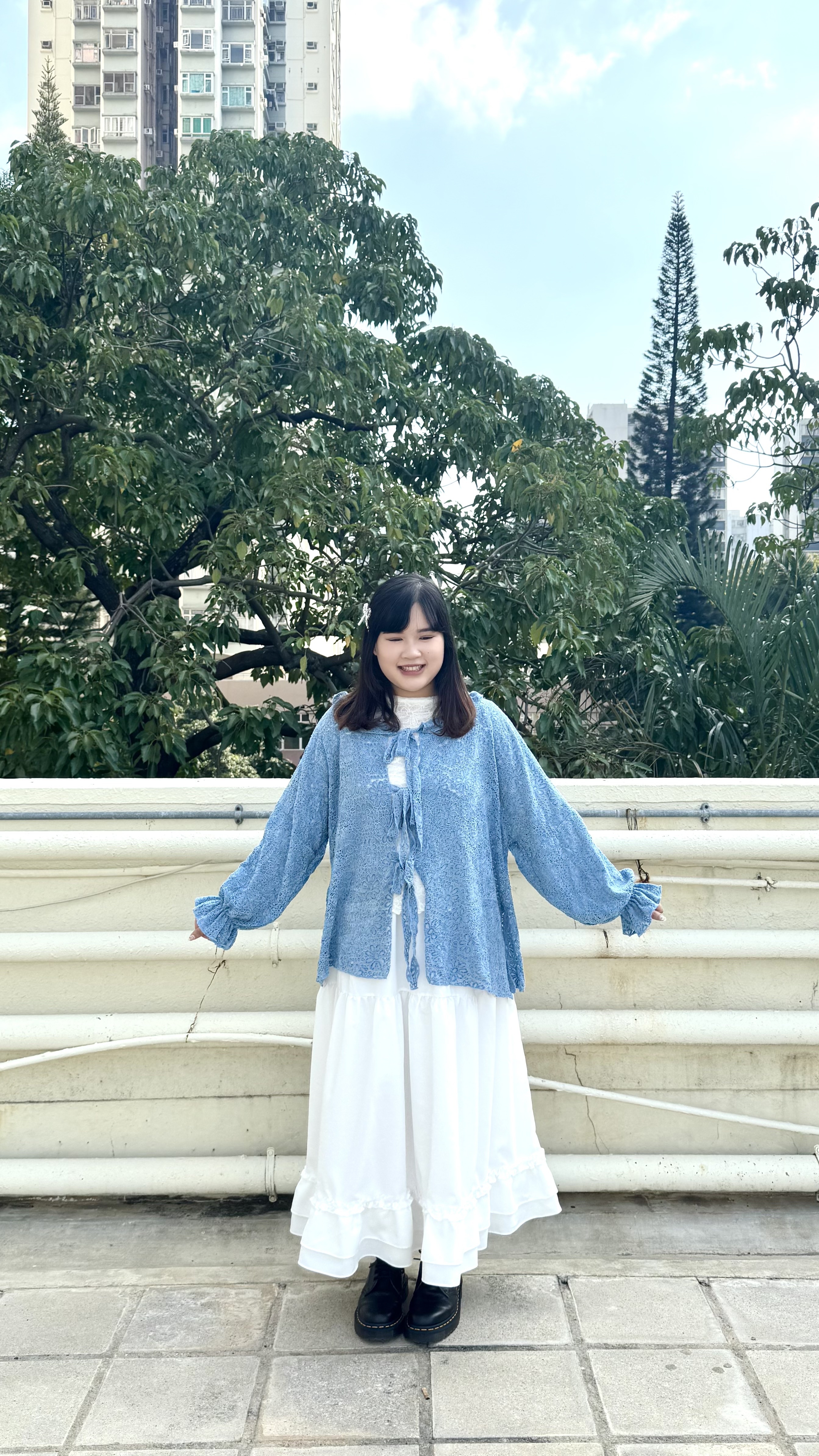 New colour ！絨面花花大領外套