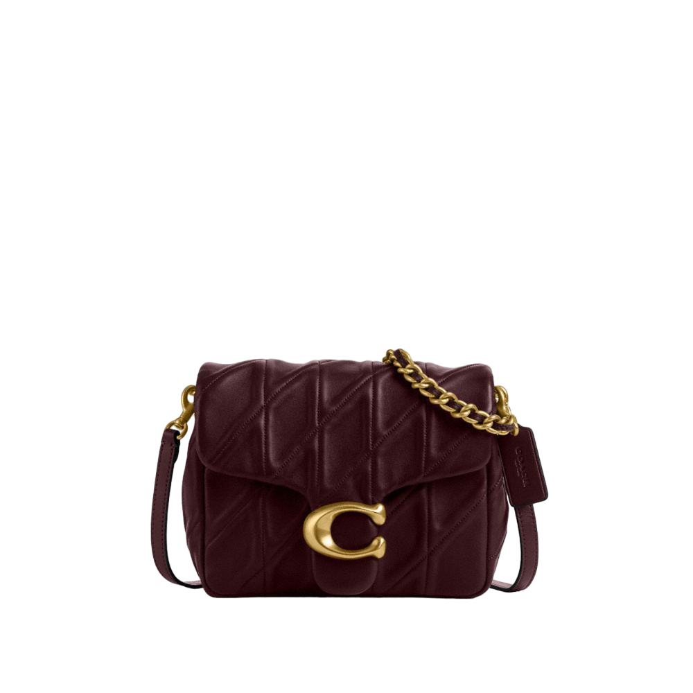 【Coach】Times Square Tabby Shoulder Bag With Quilting  酒紅