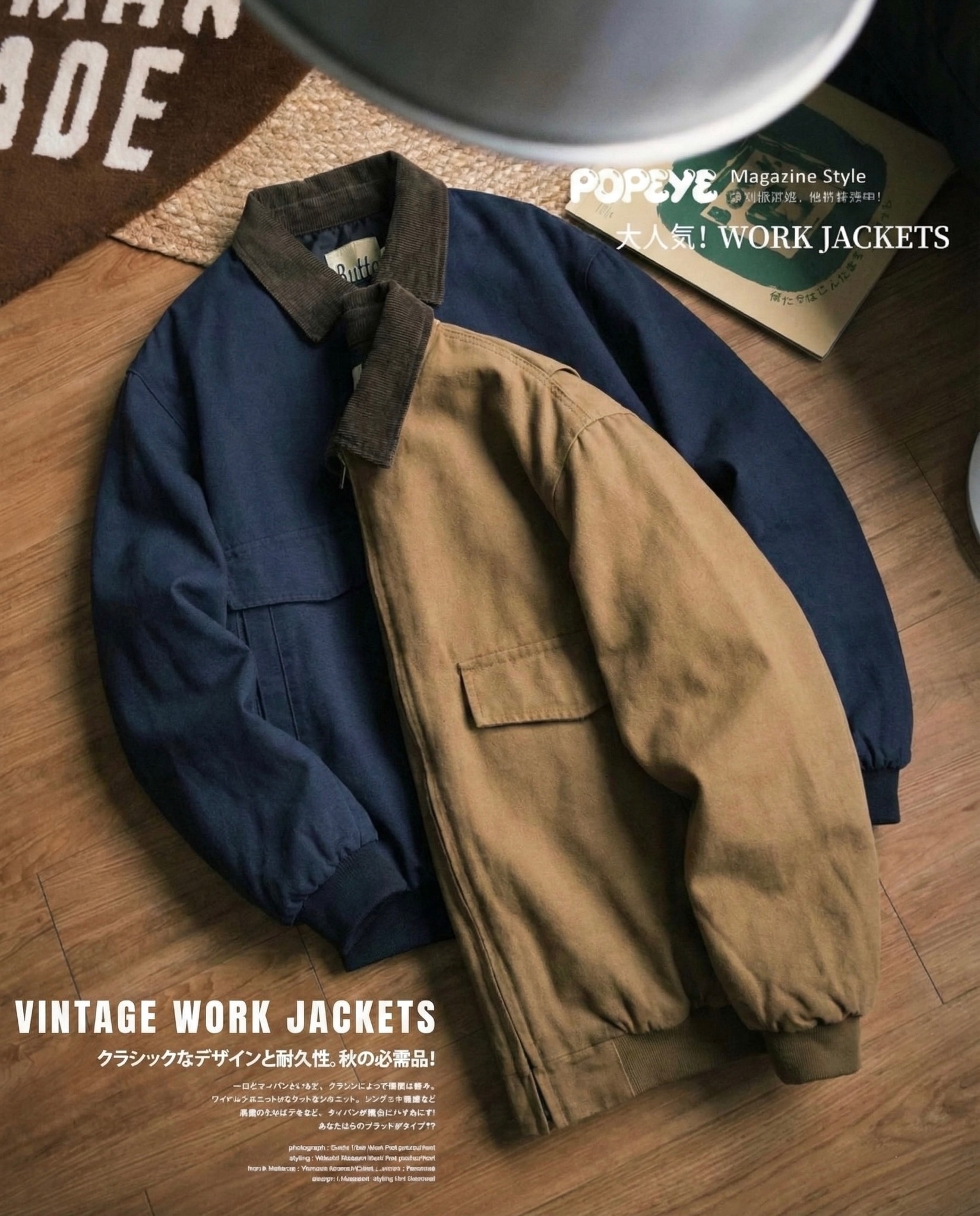 B° Archive - 復古拼色 底特律外套 內鋪棉保暖 スイングトップ