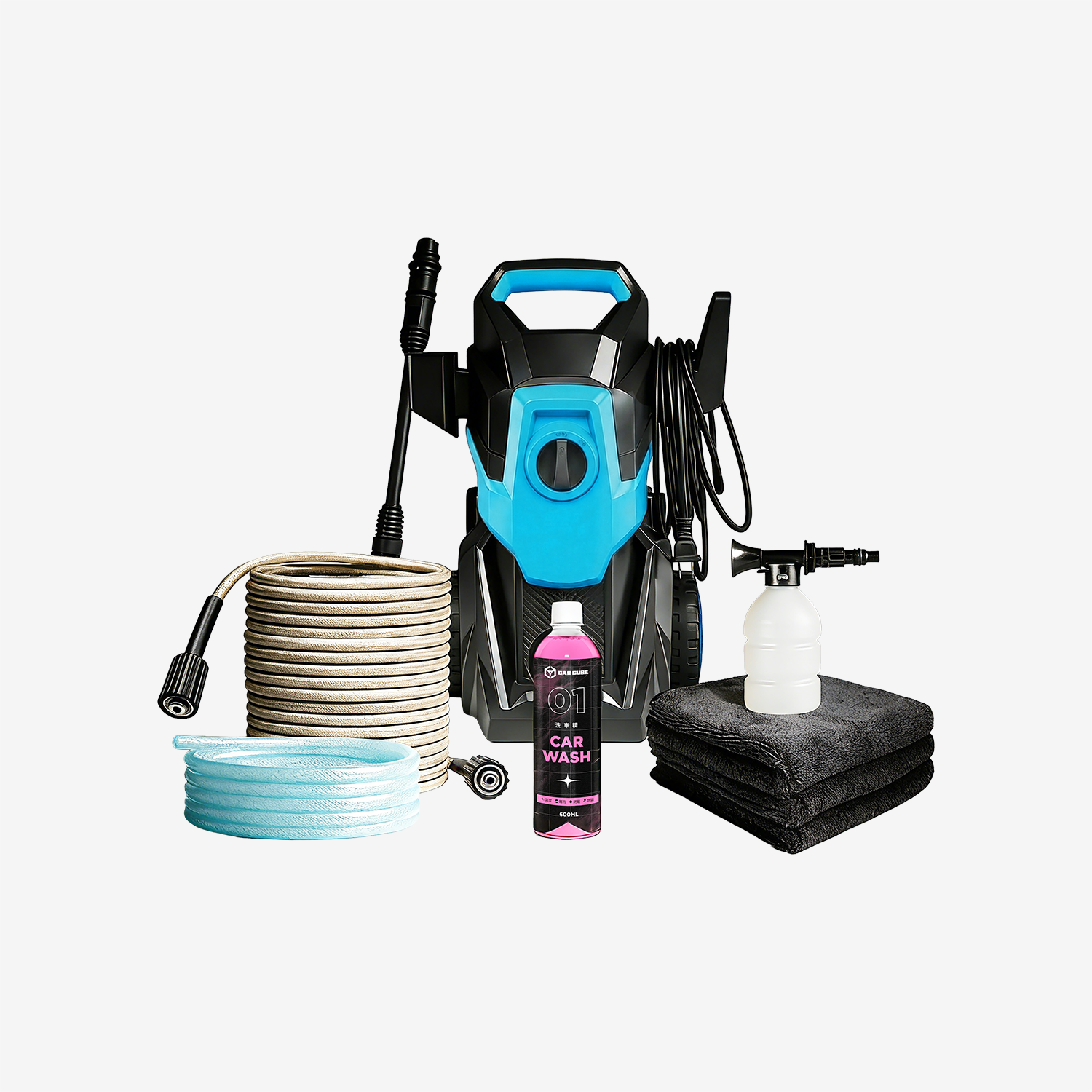 Carcube 車立方 家用旗艦高壓清洗機｜標配10米長管 x 智能啟停 x 純銅接頭 (附泡沫噴壺)