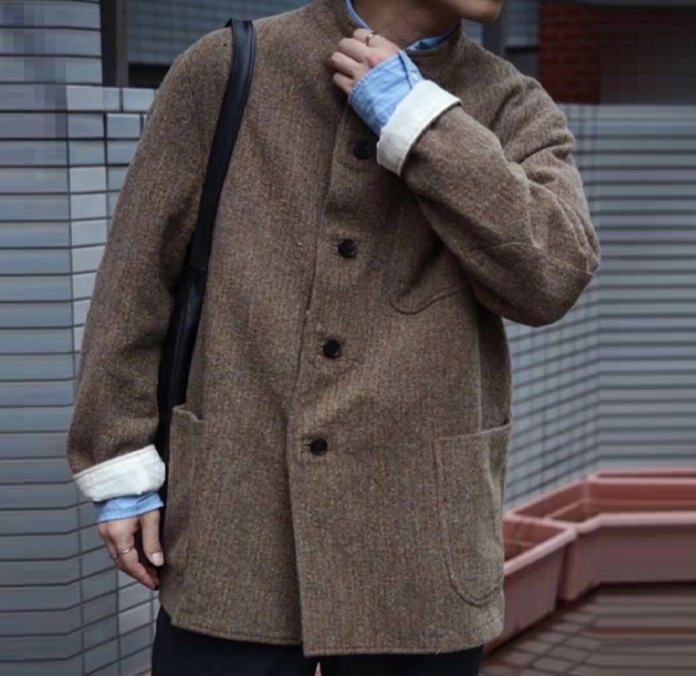 ON SALE: A.PRESSE TWEED HUNTING JACKET - BROWN SIZE 2 PRE ORDER ITEM (預訂中)